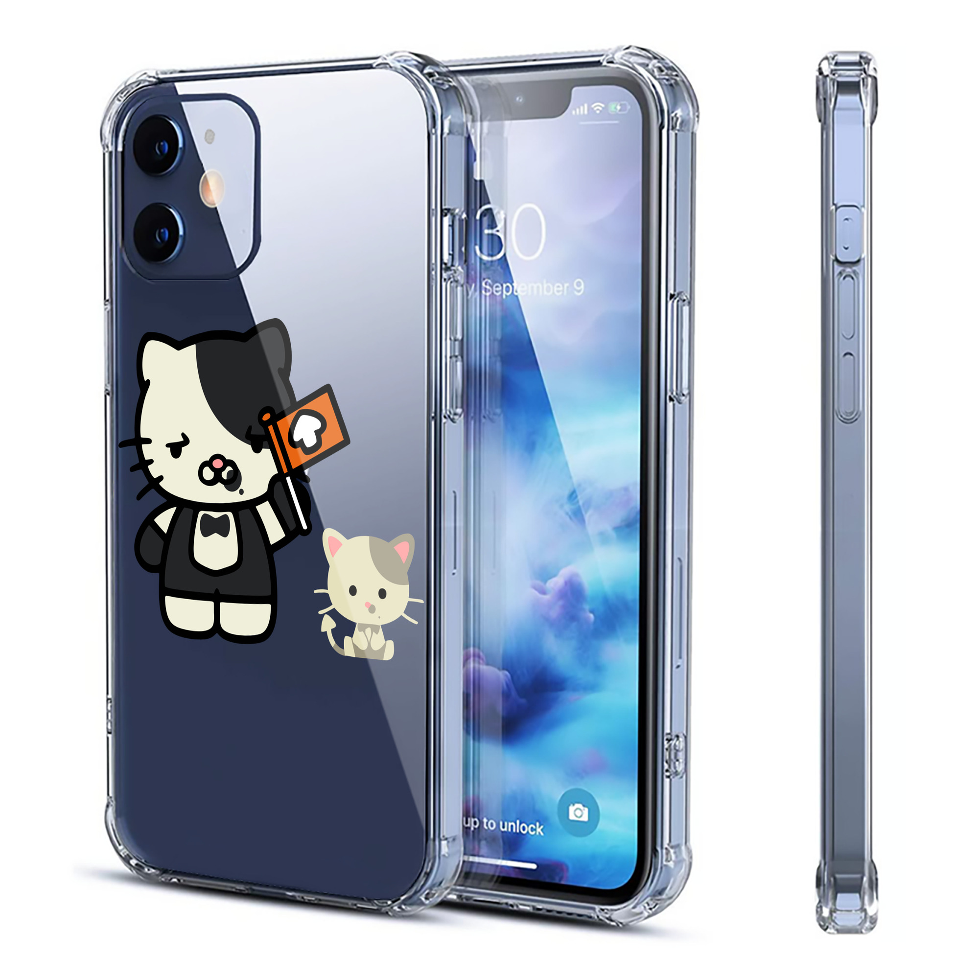 （画像用） Hello Kitty ハローキティ 【iPhone 12シリーズ対応】透明スマホケース（クリアソフトケース）